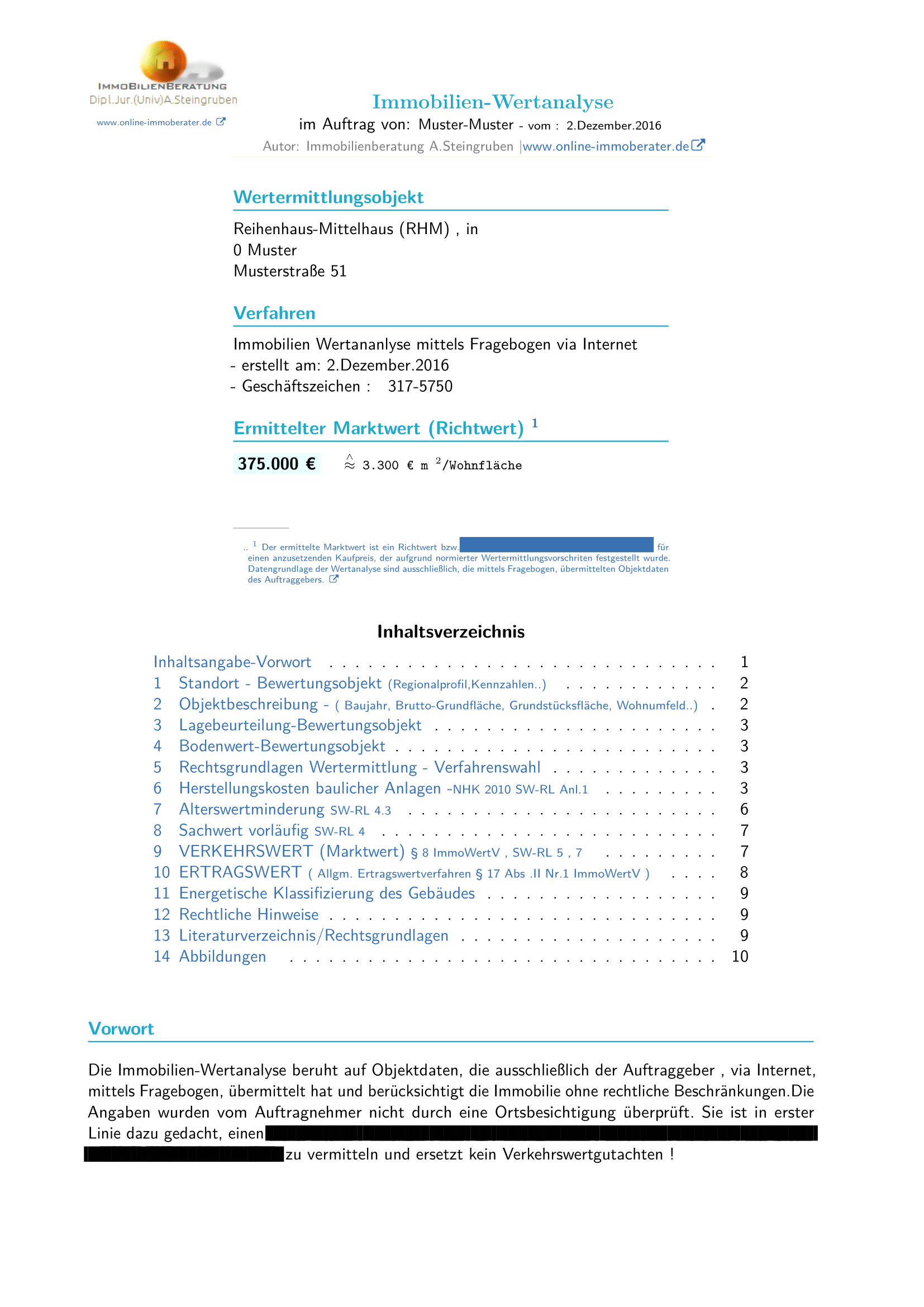 Immobilien-Wertanalyse 
